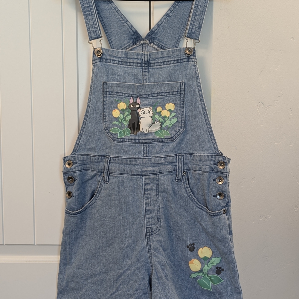 Her Universe Studio Ghibli Kiki's Delivery Service Jiji & Lily Flower Shortalls